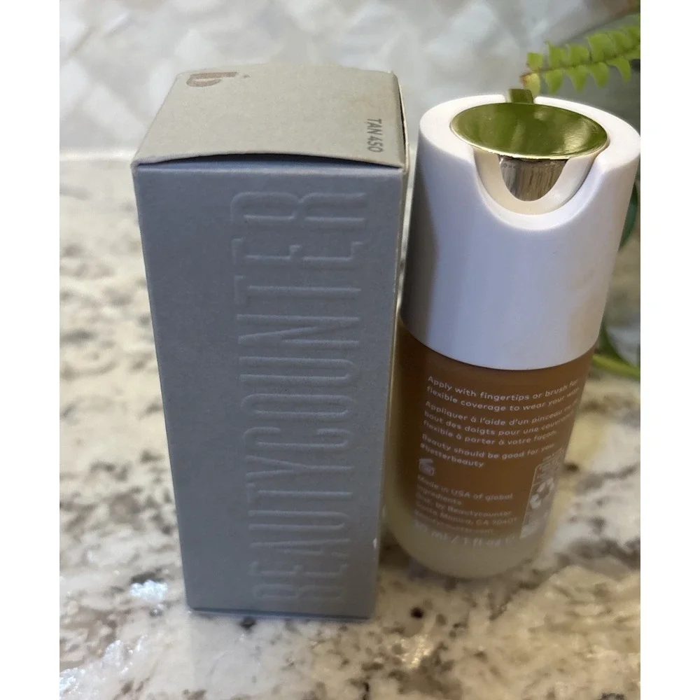 NEW BeautyCounter‎ Beauty Counter Skin Twin Featherweight Foundation TAN 450